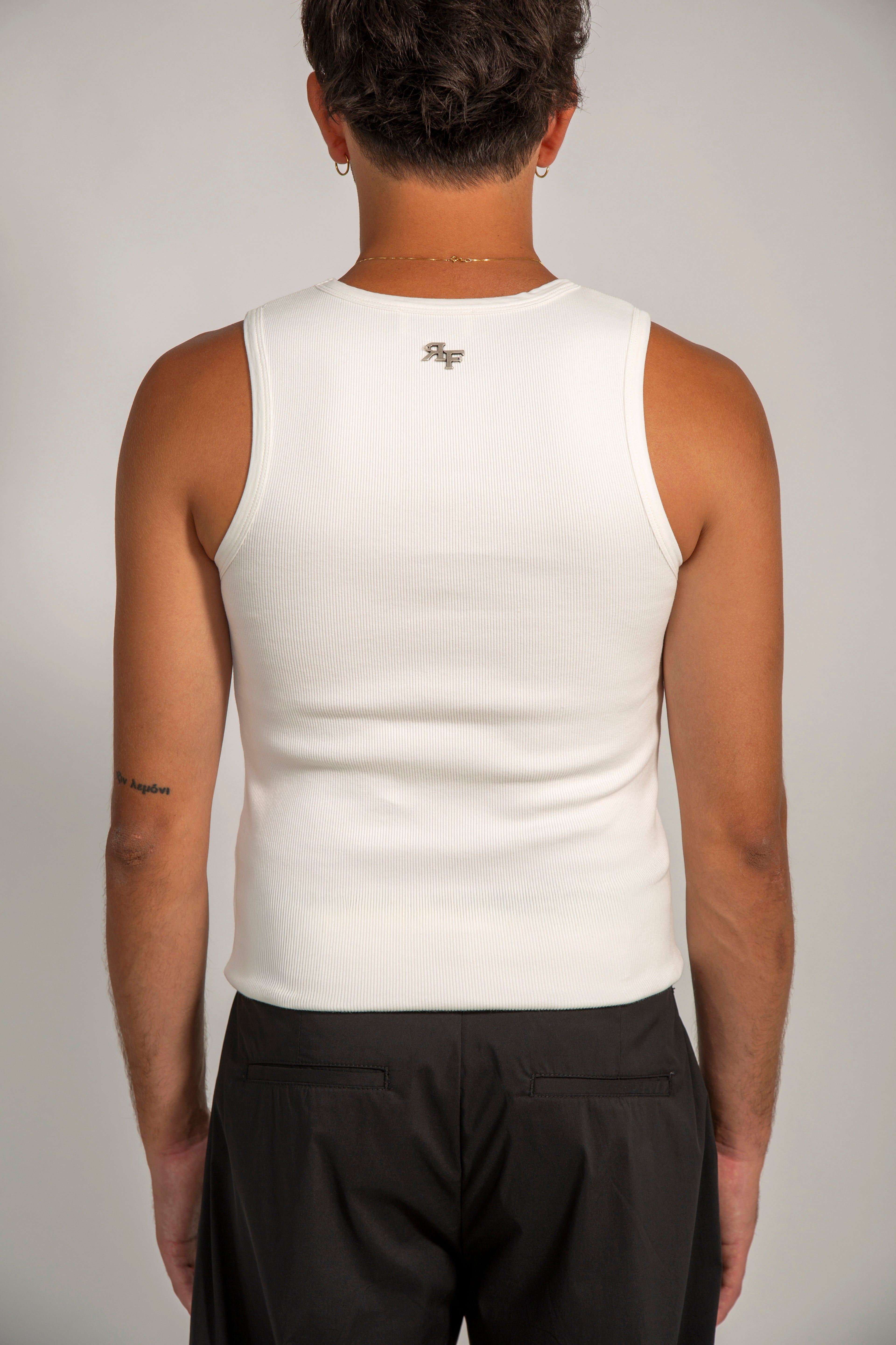 REBEL FEEIN CREAM RIB TANK