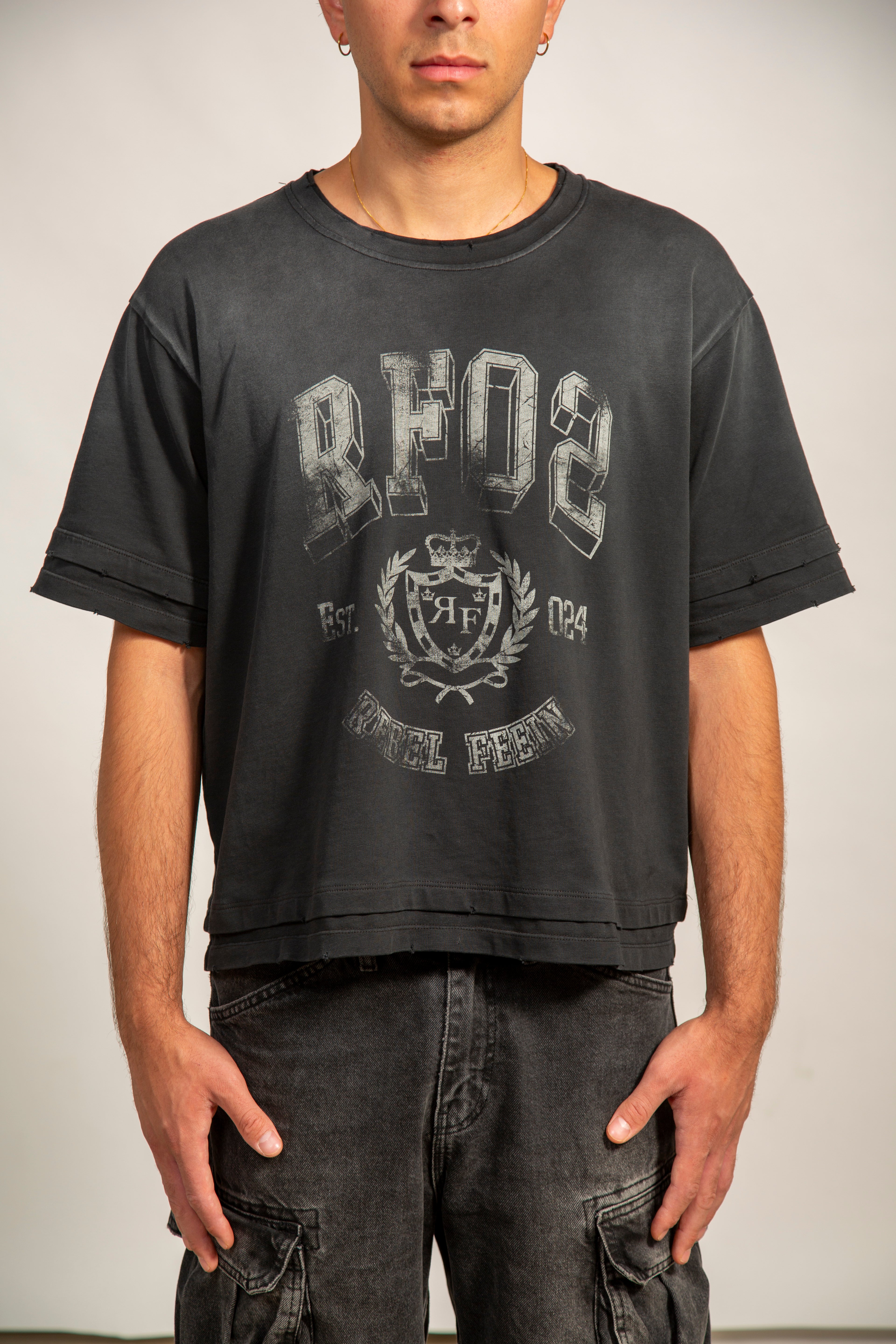 REBEL FEEIN RF02 TEE WHASED BLACK
